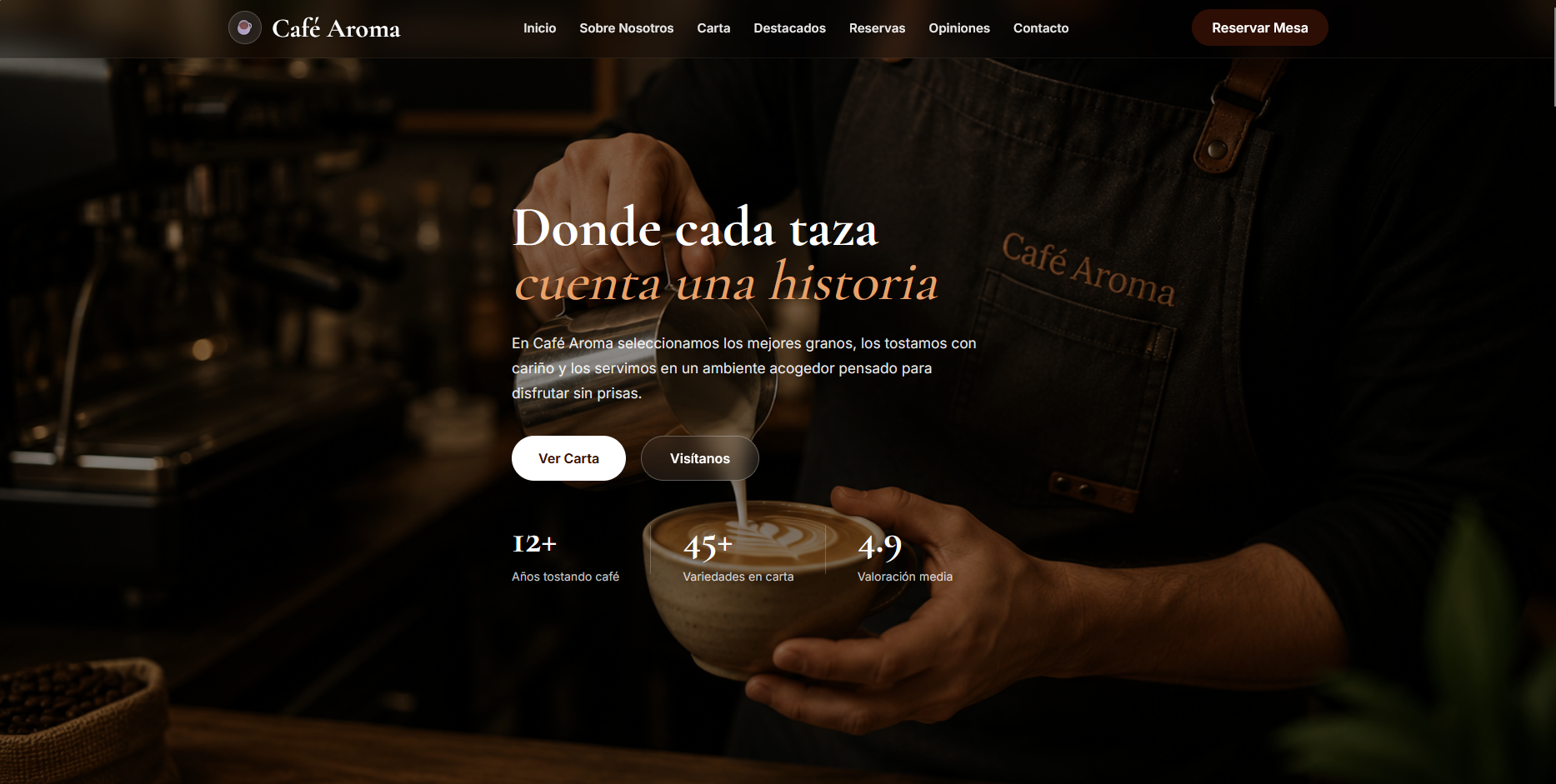 Café Aroma website